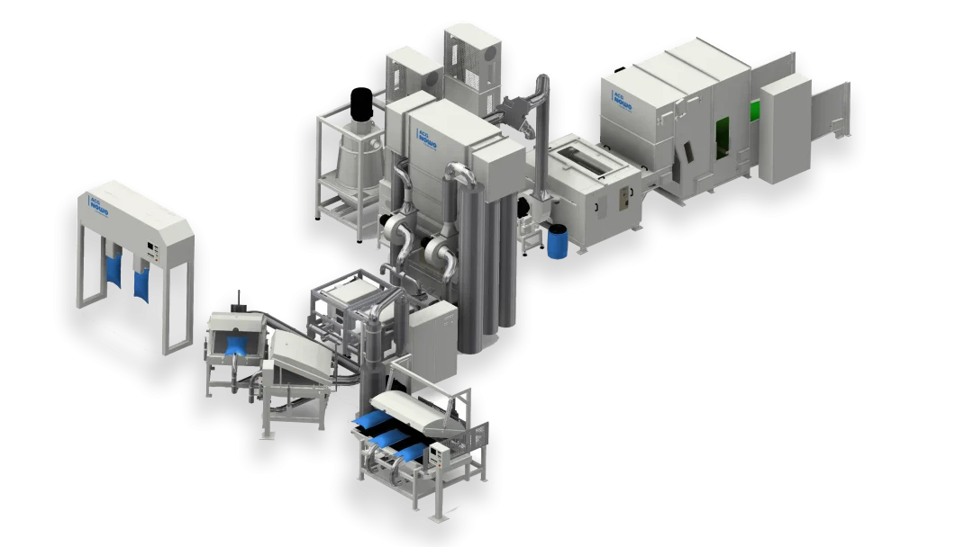 bedding - loose fiber filling line